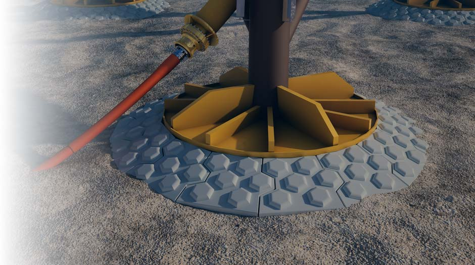 Balmoral HexDefence jacket scour protection